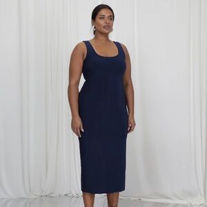 AYM Paxton Maxi dress in navy blue
